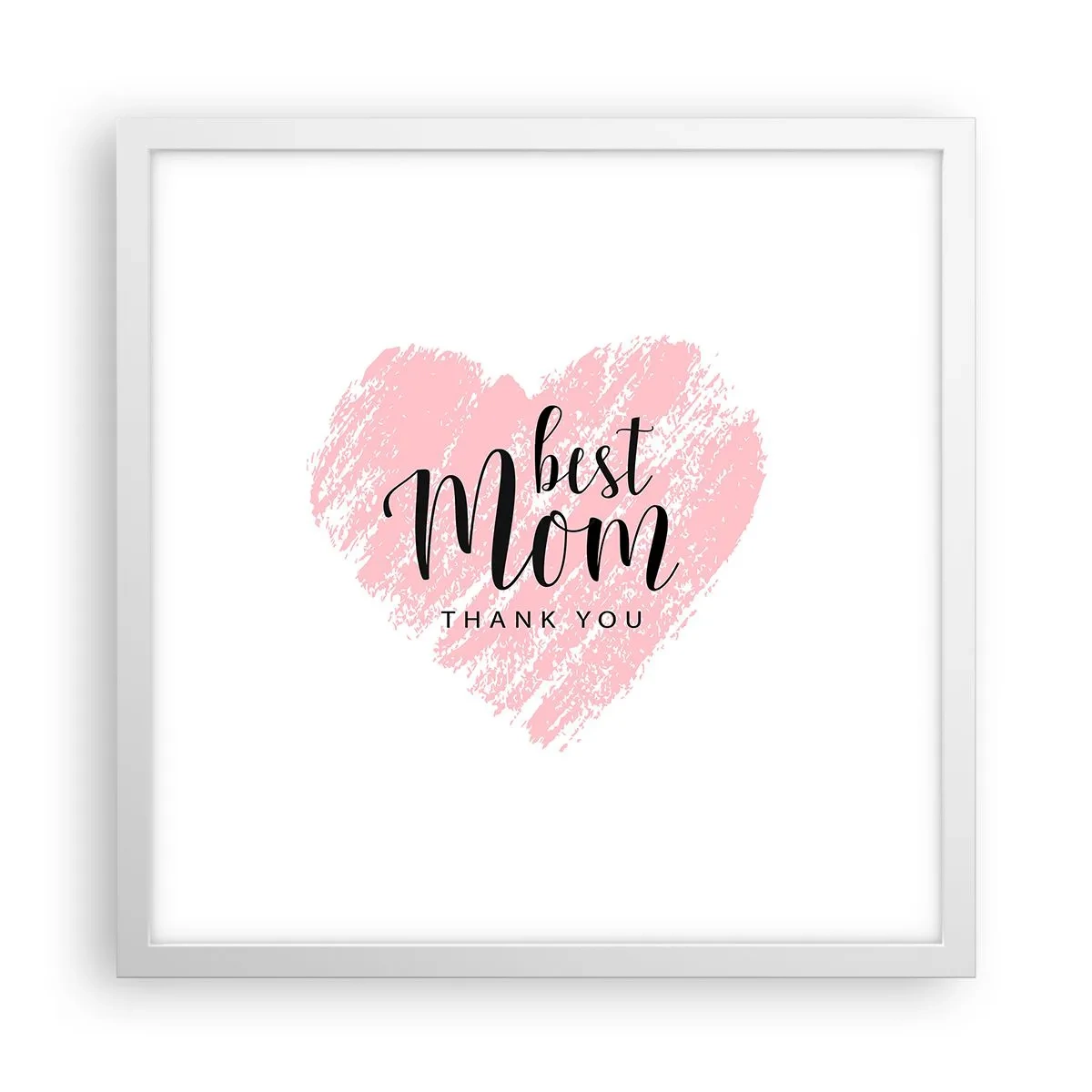 Affisch i vit ram - Alltid rätt ögonblick - 40x40 cm