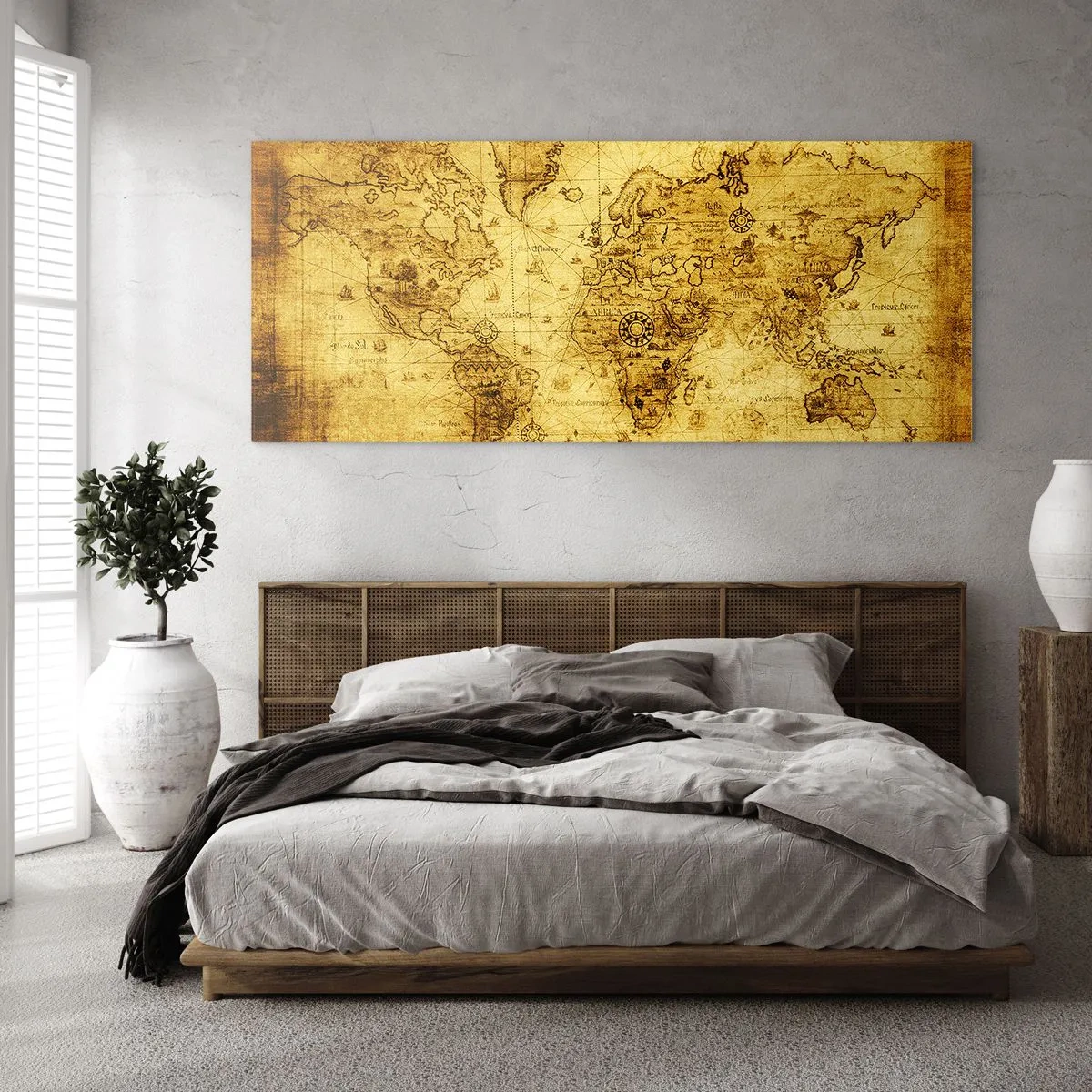 Glastavla - Bild på glas - Världen är konstig - 90x30 cm