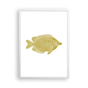Affisch i vit ram - Fisk och det är allt - 50x70 cm