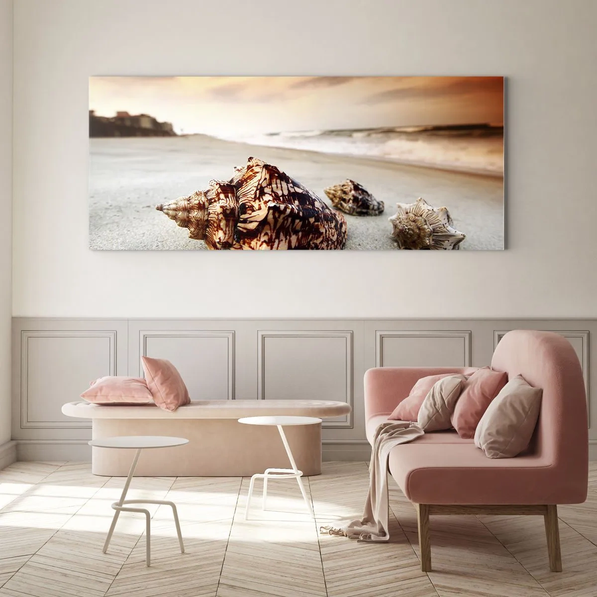Glastavla - Bild på glas - Vågböjare - 90x30 cm