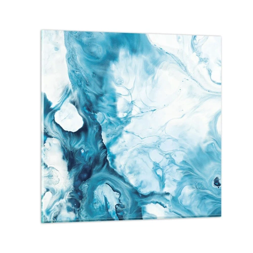Glastavla - Bild på glas - Blåhetens konsert - 70x70 cm