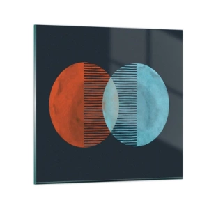 Glastavla - Bild på glas - Astronomisk fantasi - 40x40 cm