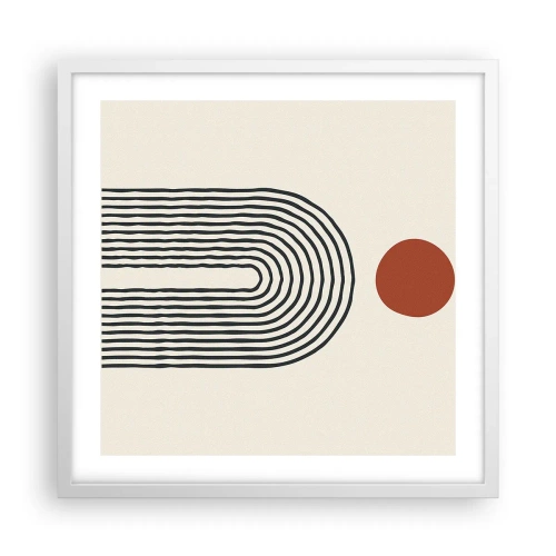 Affisch i vit ram - Formernas och färgernas magnetism - 50x50 cm