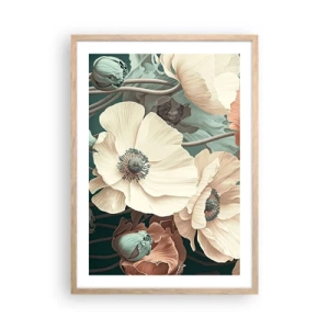 Affisch i ram av ljusek - Viskningar av vallmo - 50x70 cm