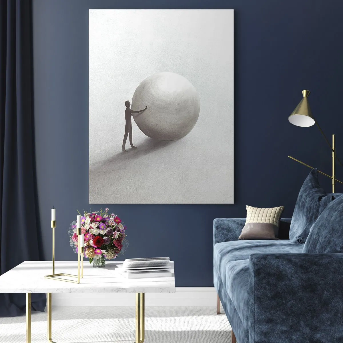 Glastavla - Bild på glas - Livets spel - 50x70 cm