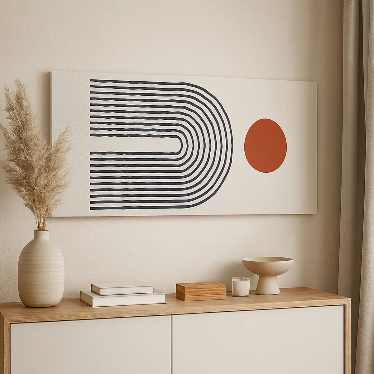 Canvastavla - Bild på duk - Formernas och färgernas magnetism - 30x30 cm