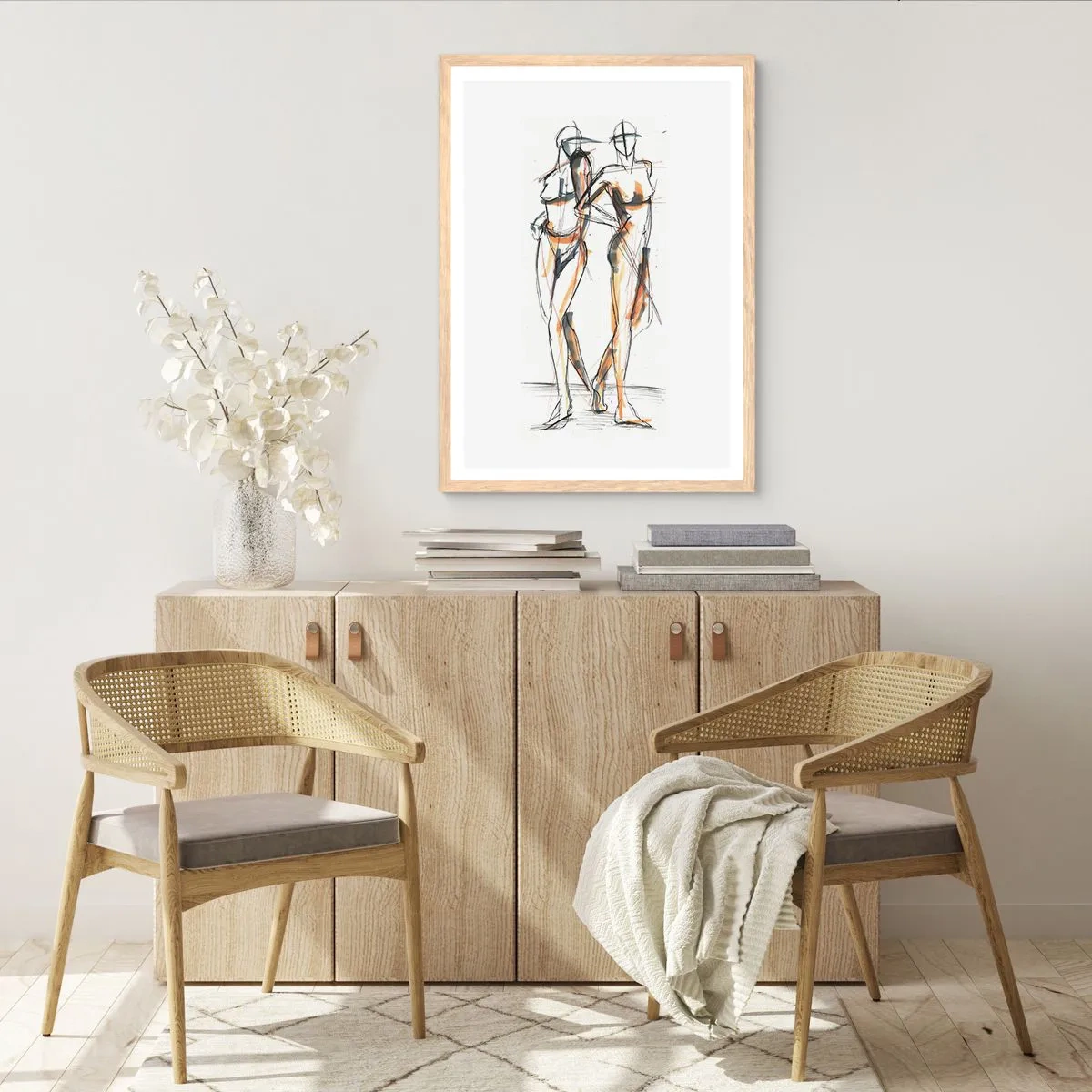 Affisch i ram av ljusek - Charmens studie - 50x70 cm