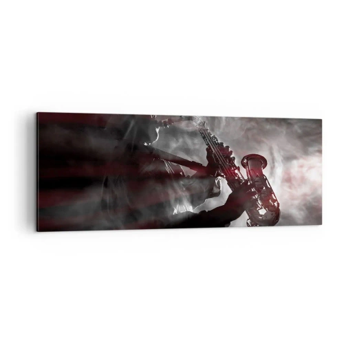 Canvastavla - Bild på duk - I jazzens ångor - 140x50 cm