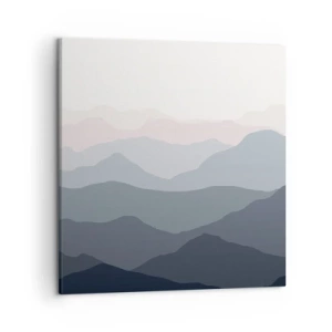 Canvastavla - Bild på duk - Fjällens vågor - 50x50 cm