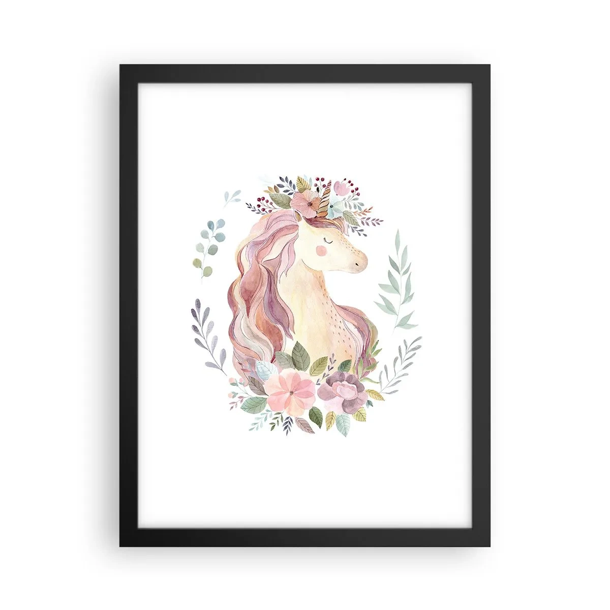 Affisch i svart ram - En inbjudan till sagornas värld - 30x40 cm