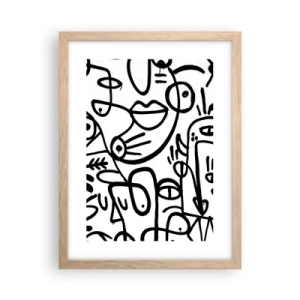 Affisch i ram av ljusek - Ansikten och hägringar - 30x40 cm