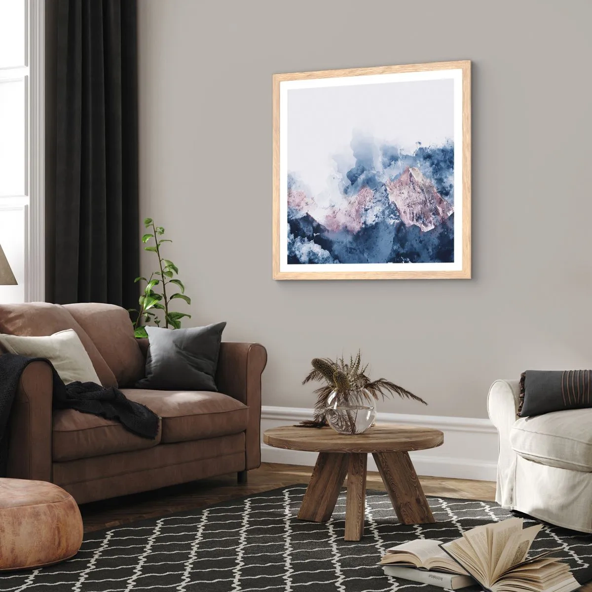 Affisch i ram av ljusek - Det är toppen! - 40x40 cm