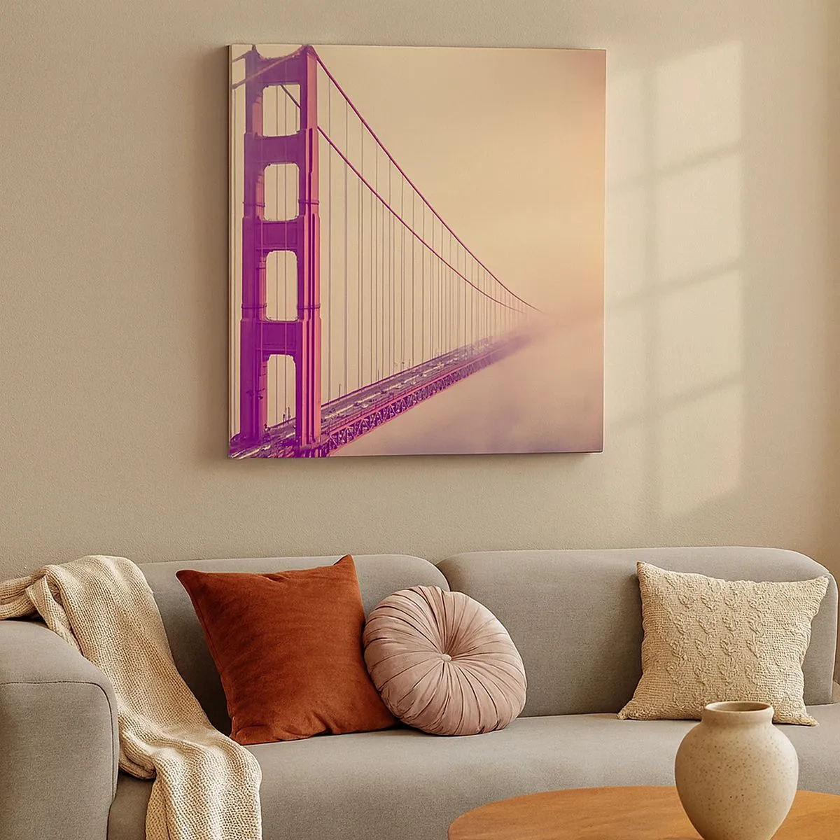 Canvastavla - Bild på duk - Mellan himlen och jorden - 30x30 cm