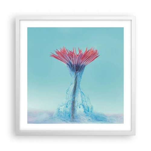 Affisch i vit ram - I upplivande famn - 50x50 cm