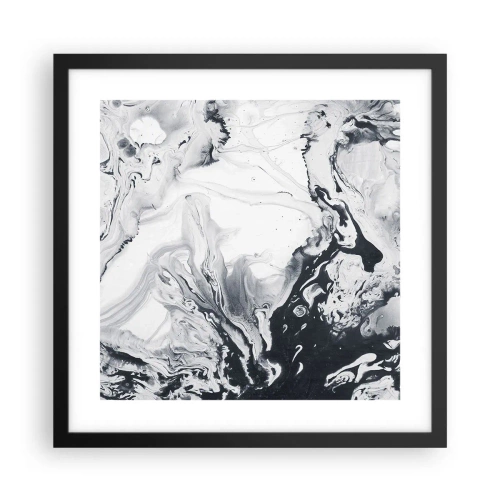Affisch i svart ram - Jordens inre - 40x40 cm