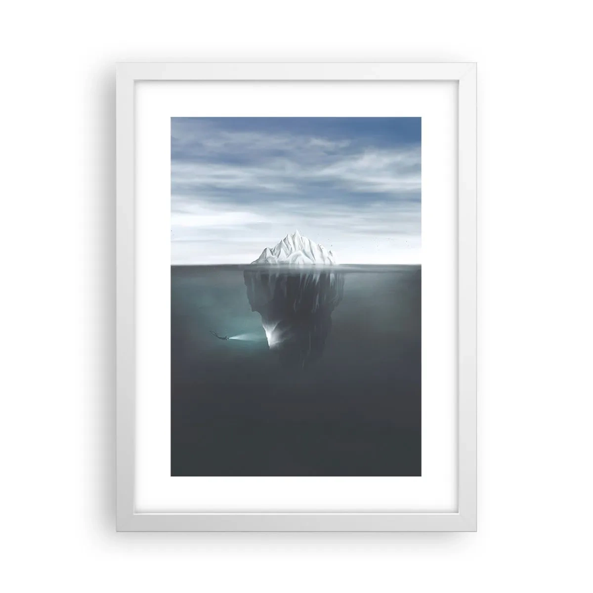 Affisch i vit ram - Undervattensmysterium - 30x40 cm