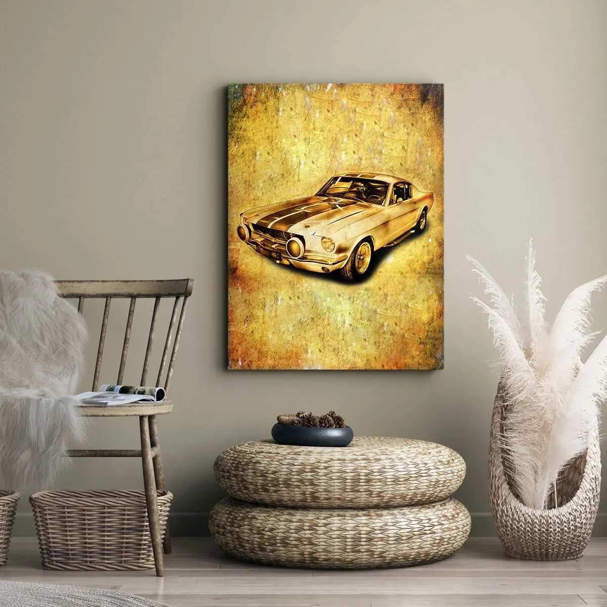 Canvastavla - Bild på duk - Galna 70-talet - 80x120 cm