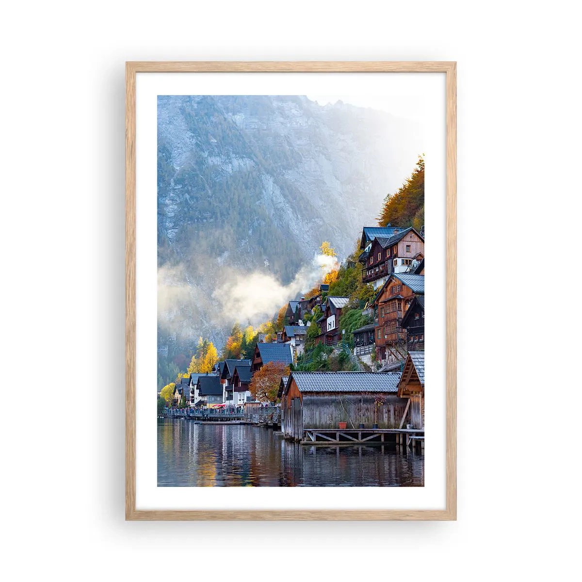 Affisch i ram av ljusek - Alpina klimat - 50x70 cm