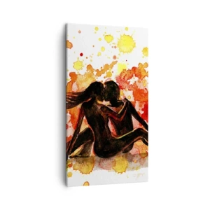 Canvastavla - Bild på duk - Och så blev det ljus - 45x80 cm