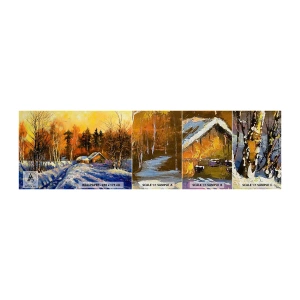 Provbit av fototapet Premium Canvas - Vinterimpression i solen - Landskap, Vinter, Bergsstuga - 100x30 cm