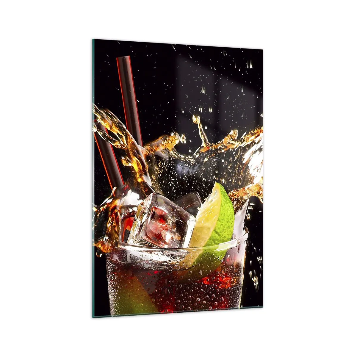 Glastavla - Bild på glas - Färgernas glädje och energi - 70x100 cm