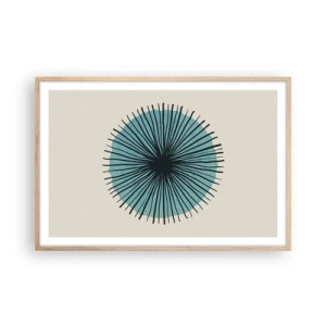 Affisch i ram av ljusek - Radier mot blått - 91x61 cm