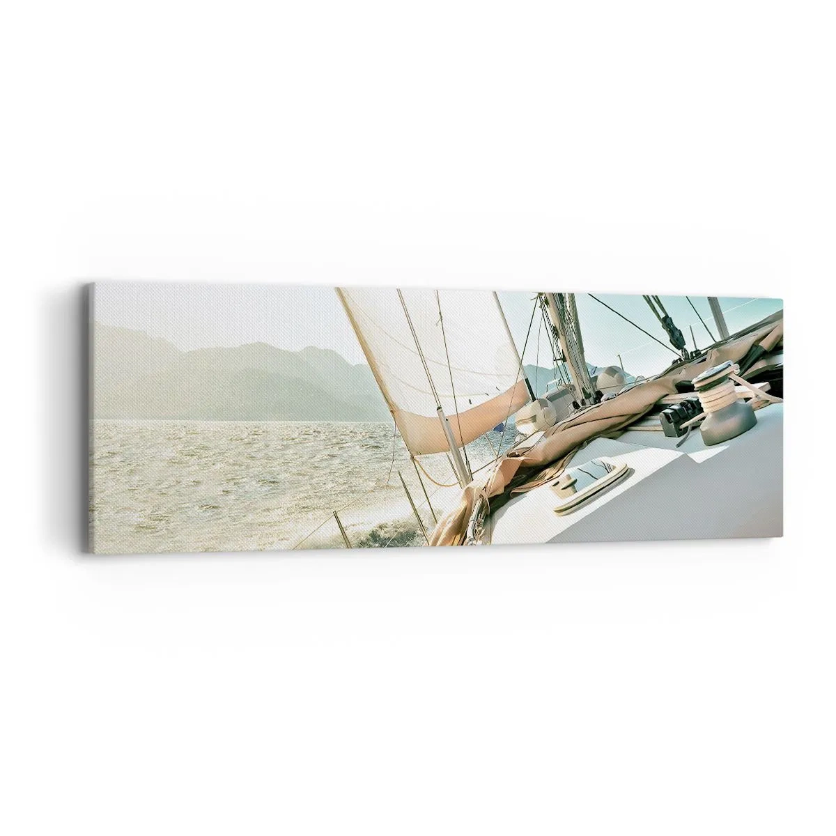 Canvastavla - Bild på duk - Under full segel - 90x30 cm