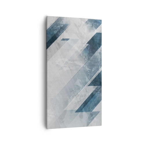 Canvastavla - Bild på duk - Tredimensionell komposition – gråhetens rörelse - 55x100 cm