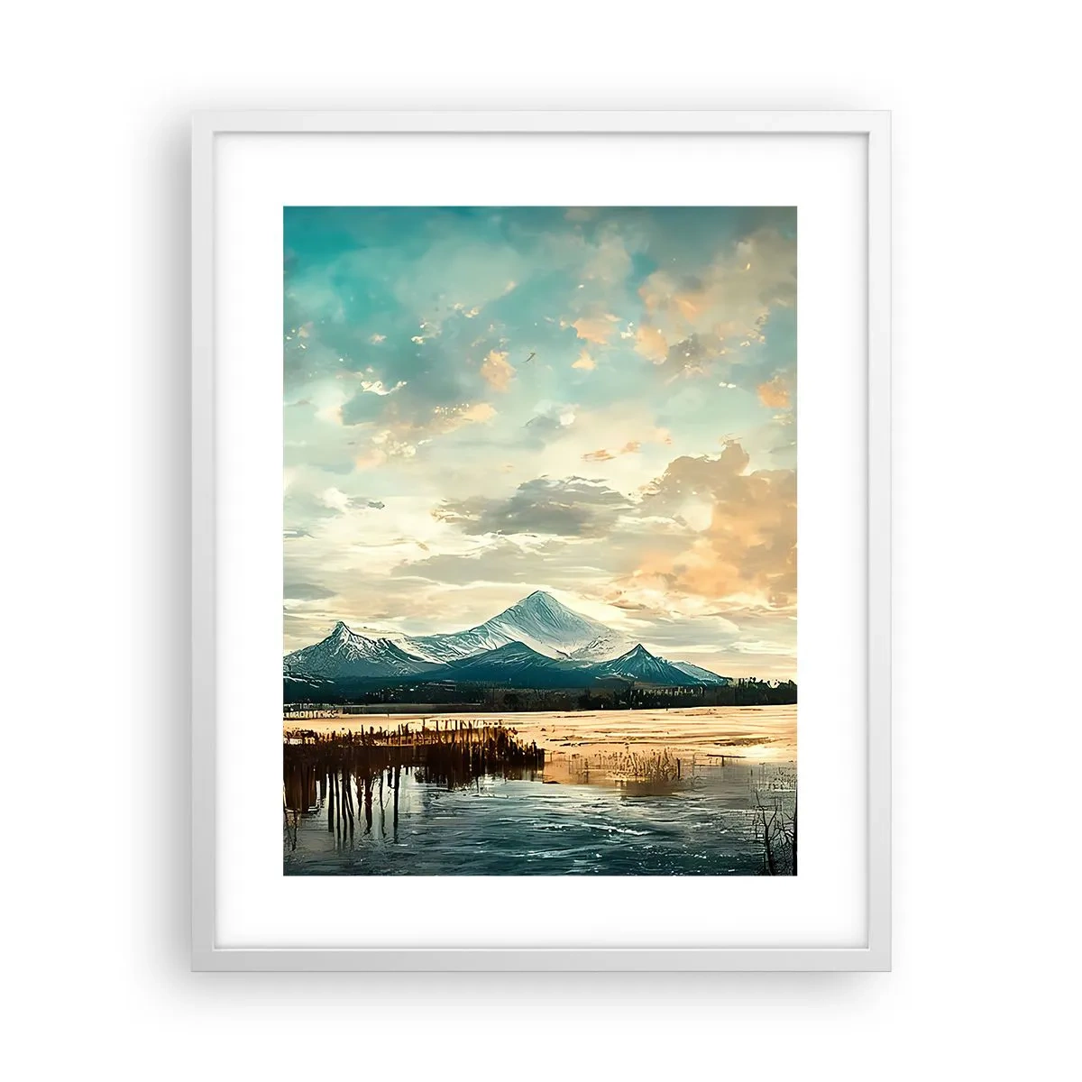 Affisch i vit ram - Under himlens skydd - 40x50 cm