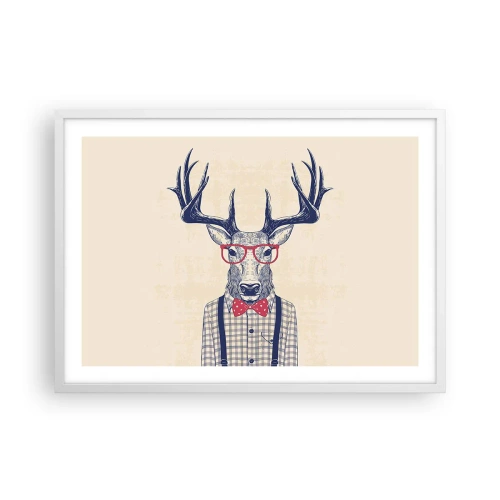 Affisch i vit ram - Rolig extravagans - 70x50 cm