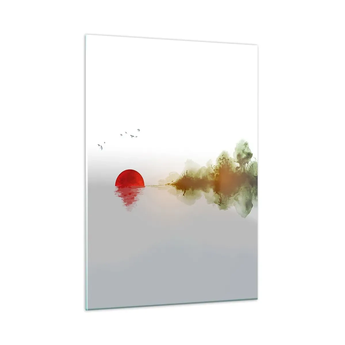 Glastavla - Bild på glas - Ett löfte om lugn - 50x70 cm
