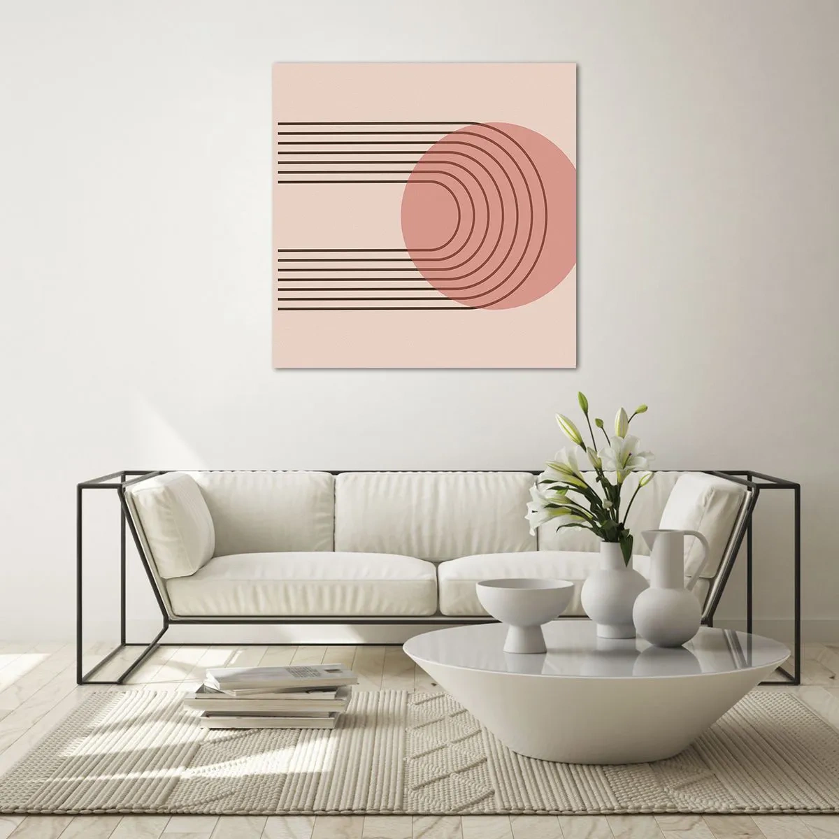 Glastavla - Bild på glas - Ostoppad attraktionskraft - 70x70 cm