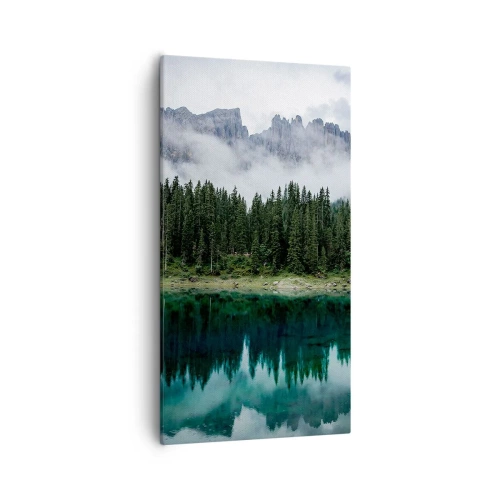 Canvastavla - Bild på duk - Tyst, tyst, väck inte sovande vatten... - 55x100 cm