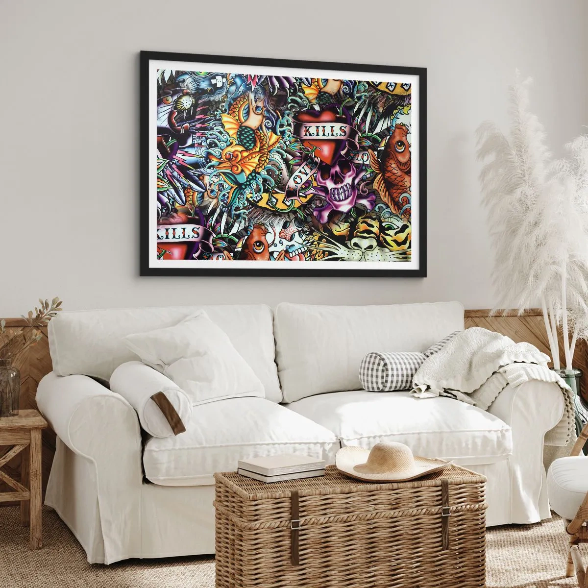 Affisch i svart ram - Tatuerarens dröm - 91x61 cm