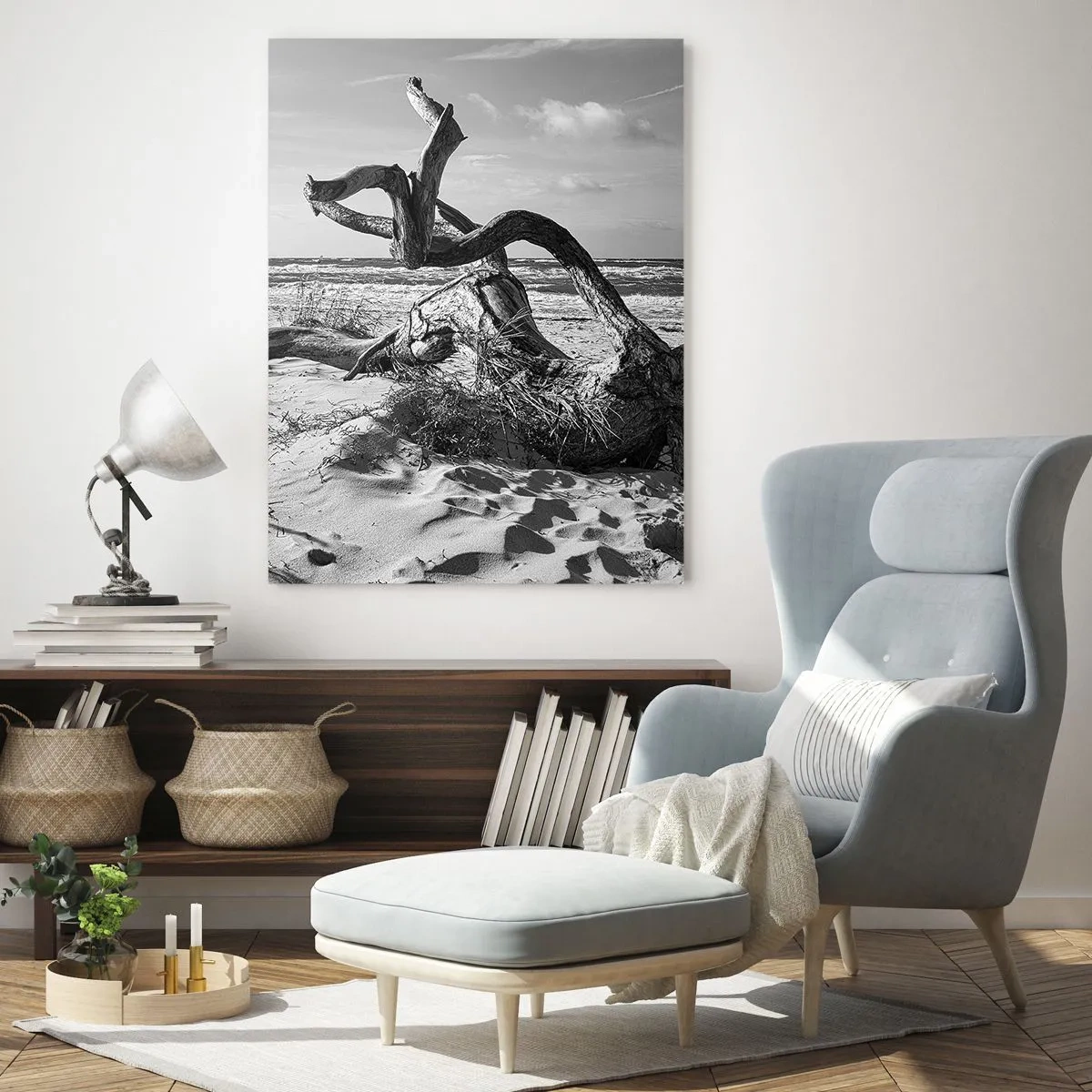 Glastavla - Bild på glas - Havets skulptur - 50x70 cm