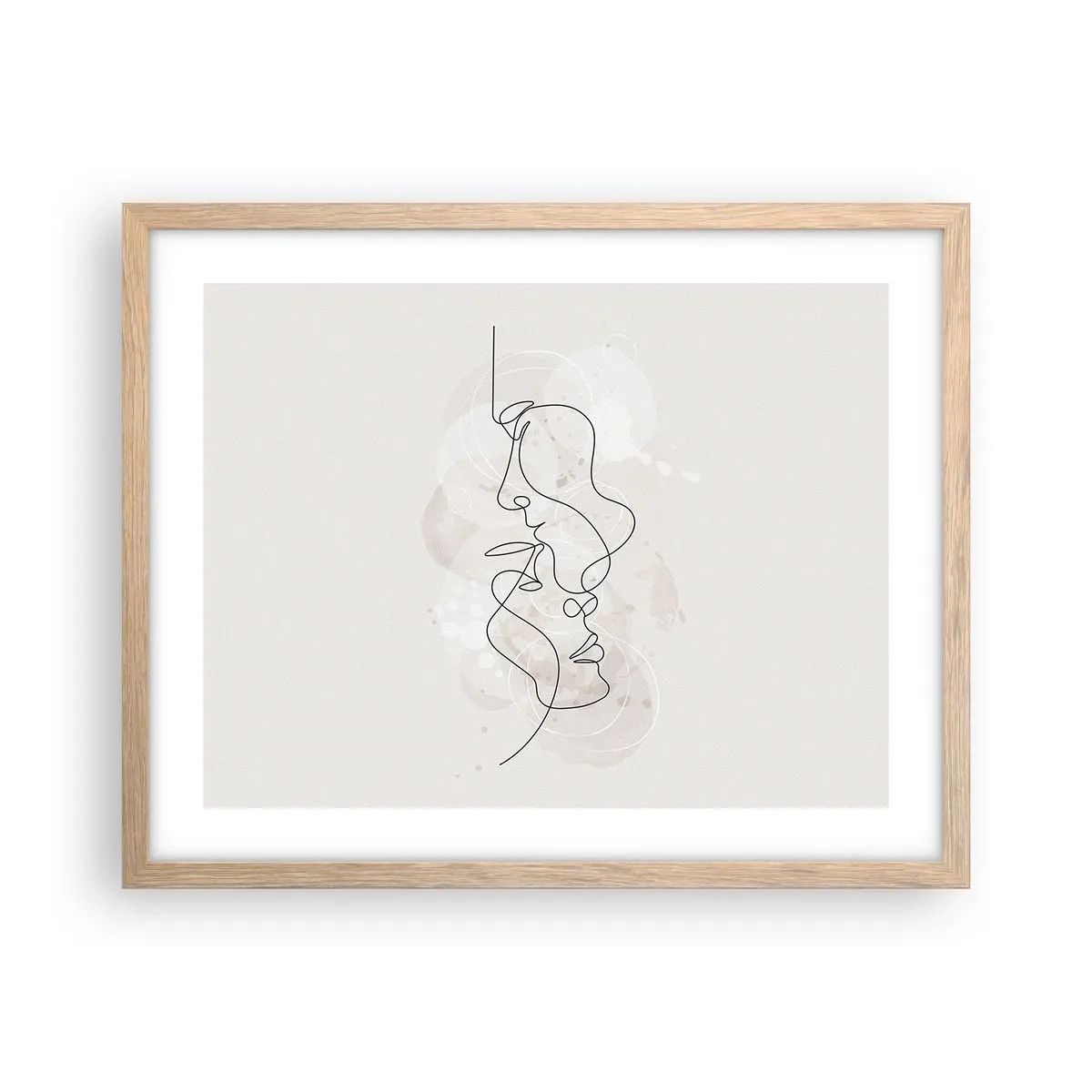 Affisch i ram av ljusek - Tilltrasslade i famn - 50x40 cm