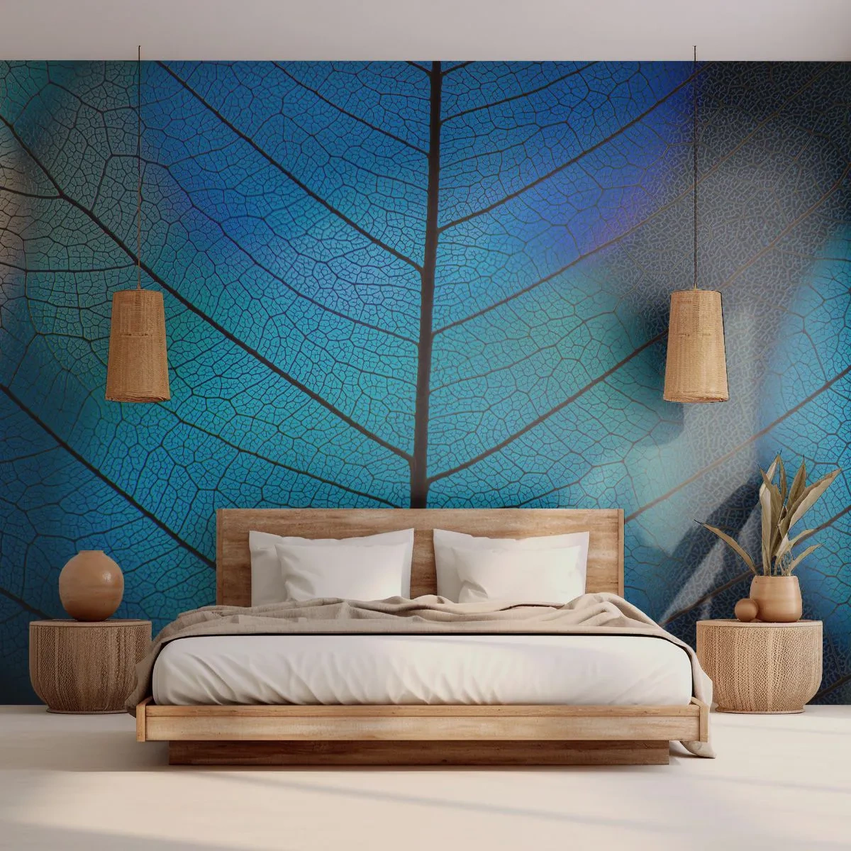 Fototapet Premium Canvas - Invecklad konstruktion - Blad, Natur, Växt - 200x140 cm