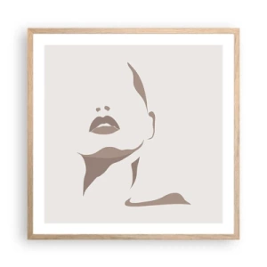 Affisch i ram av ljusek - Skapad av ljus och skugga - 60x60 cm