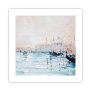 Affisch - Bortom vatten, bortom dimma - 40x40 cm