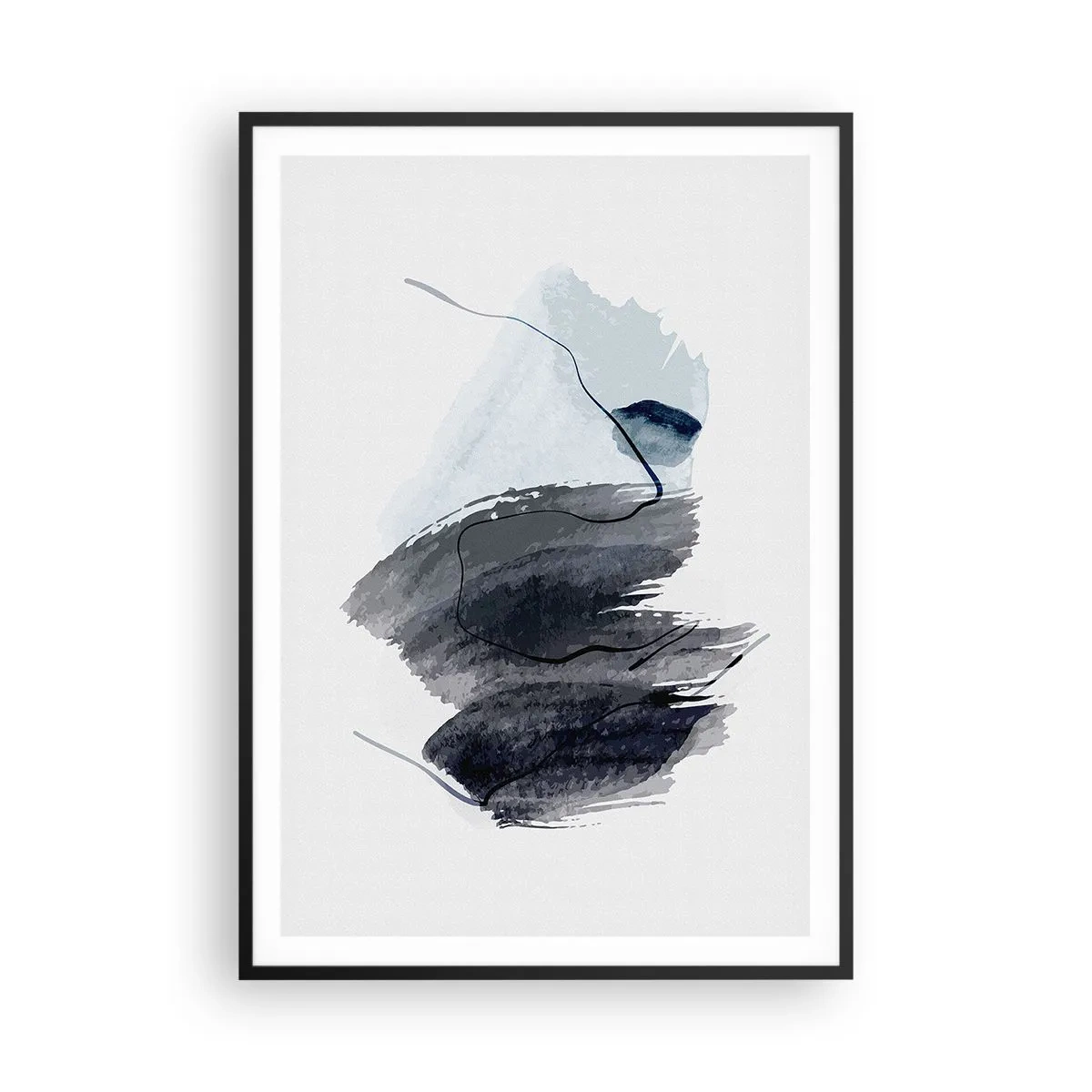 Affisch i svart ram - Intensitet och rörelse - 70x100 cm