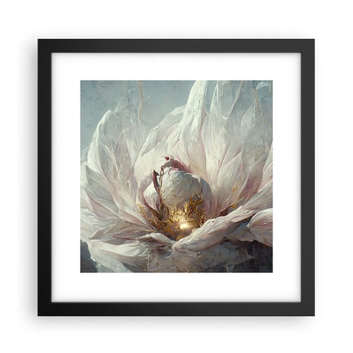 Affisch i svart ram - Blommar en gång på hundra år - 30x30 cm