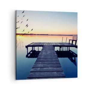 Canvastavla - Bild på duk - Det var en bra dag - 60x60 cm