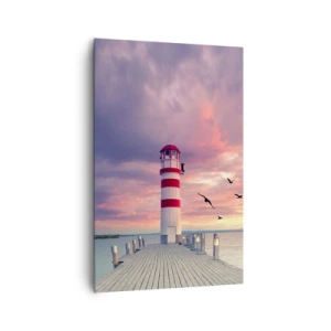 Canvastavla - Bild på duk - Dags att bege sig till hamnen - 80x120 cm