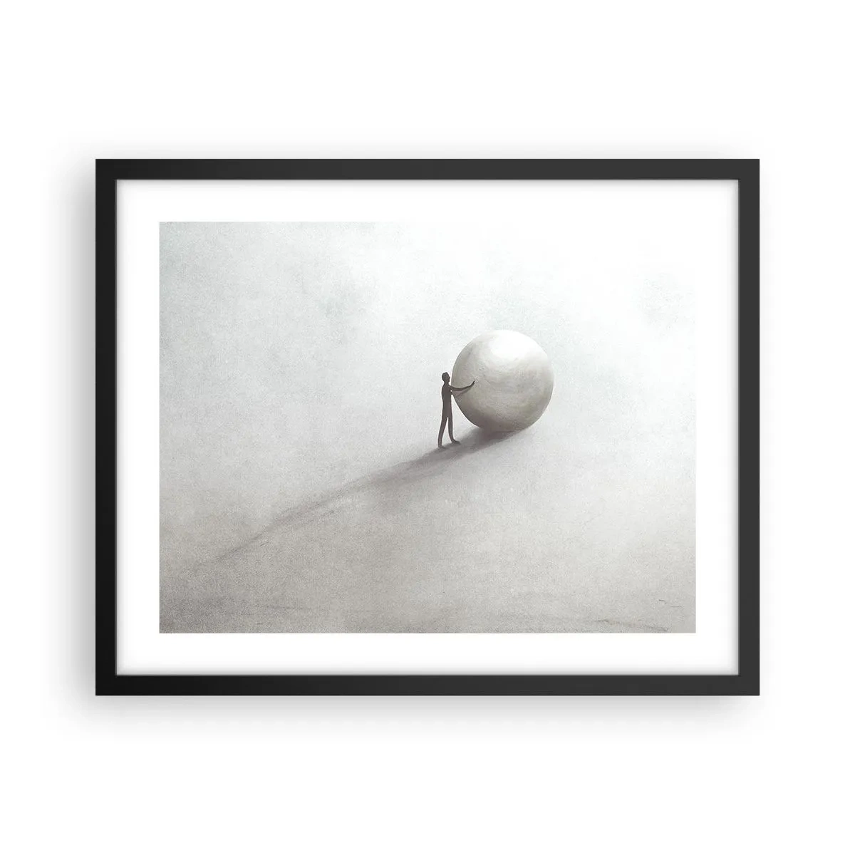 Affisch i svart ram - Livets spel - 50x40 cm