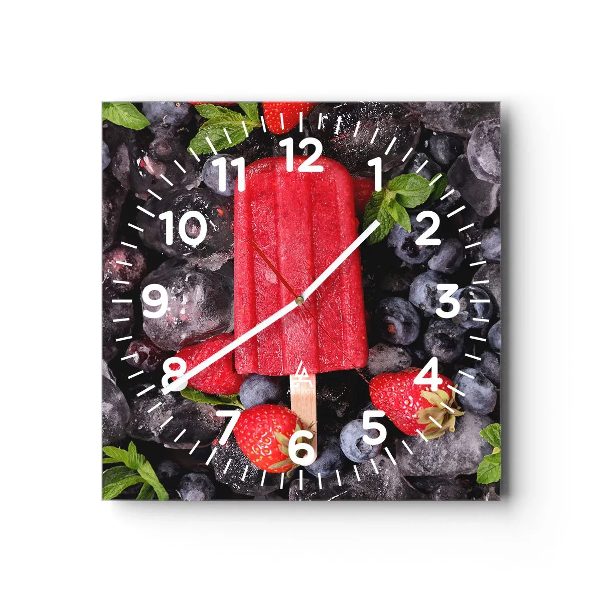 Väggklocka - Klocka på glas - En smak av varm sommar - 30x30 cm