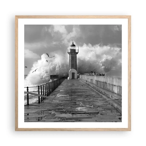 Affisch i ram av ljusek - Orädd - 60x60 cm