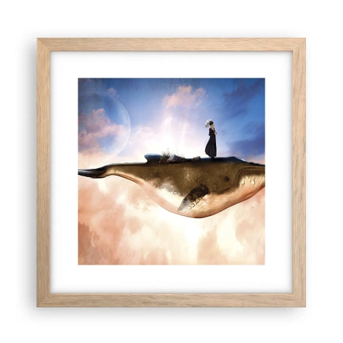 Affisch i ram av ljusek - Överrealistisk resa - 30x30 cm