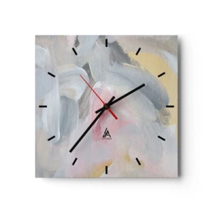 Väggklocka - Klocka på glas - I en pastellfärgad värld - 30x30 cm