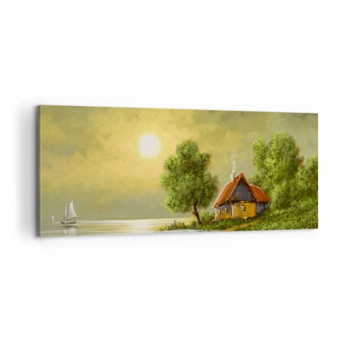 Canvastavla - Bild på duk - Vackert som från en bild - 100x40 cm