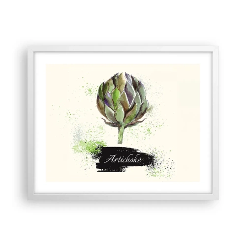 Affisch i vit ram - Eviva grönsaker! - 50x40 cm
